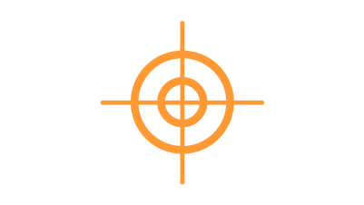 Oranžová ikona cíle