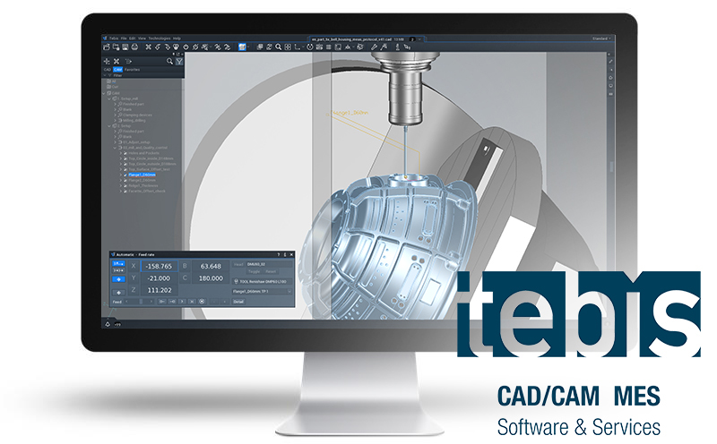 Captura de tela do software Tebis AG no computador