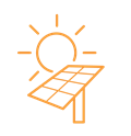 Ícone de Redução de Emissões - Painel Solar